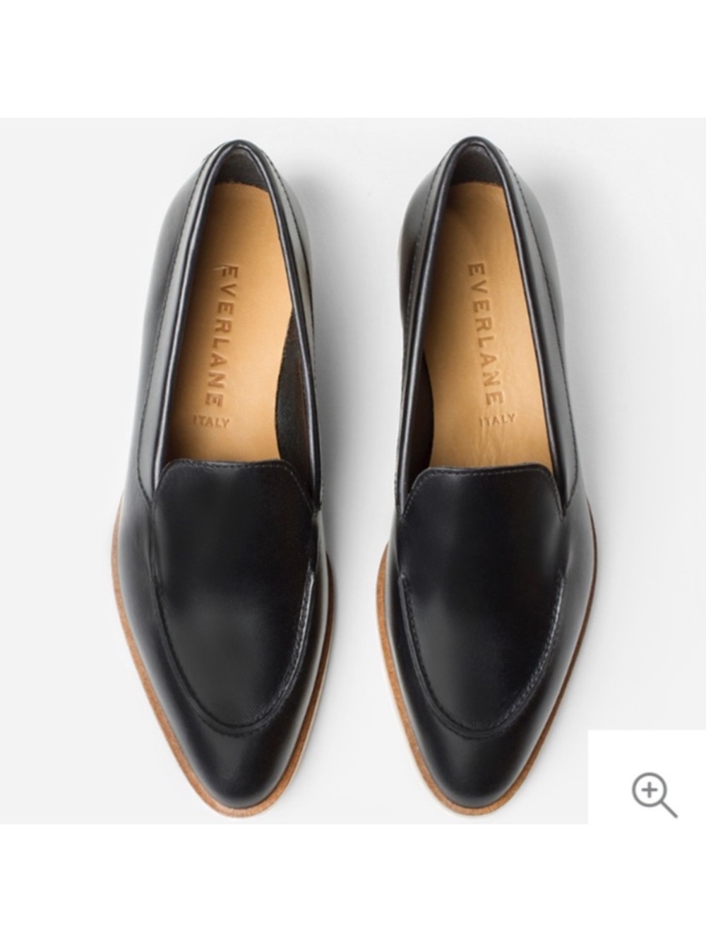 Everlane black leather loafers size 8.5